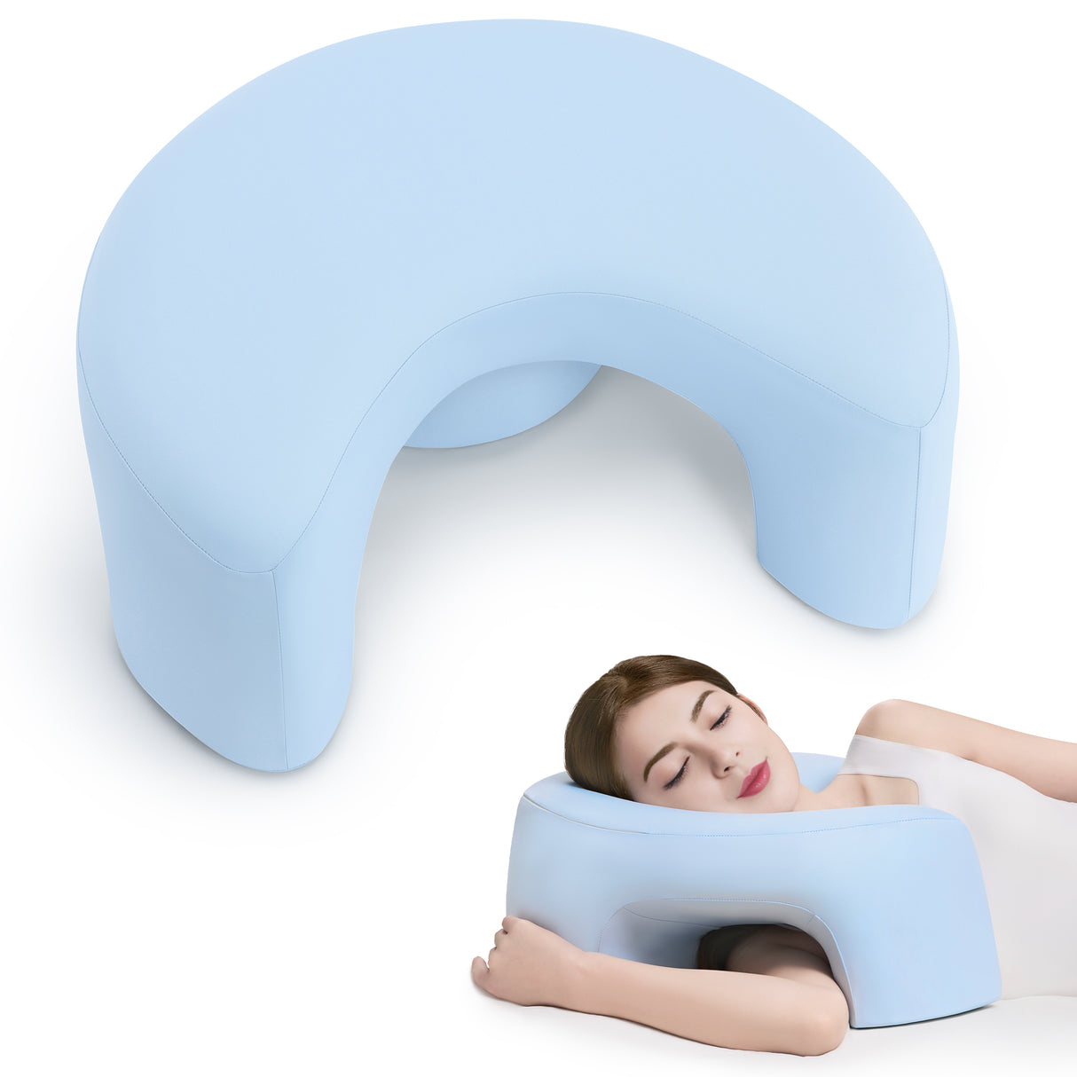 Side Sleeping Pillow with Arm Holes - Ergonomic Memory Foam Pillow for Cervical, Neck, Shoulder & Rotator Cuff Pain Relief - Ideal for Side Sleepers