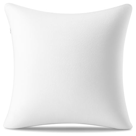 Memory Foam Throw Pillow With White Velvet Pillowcase