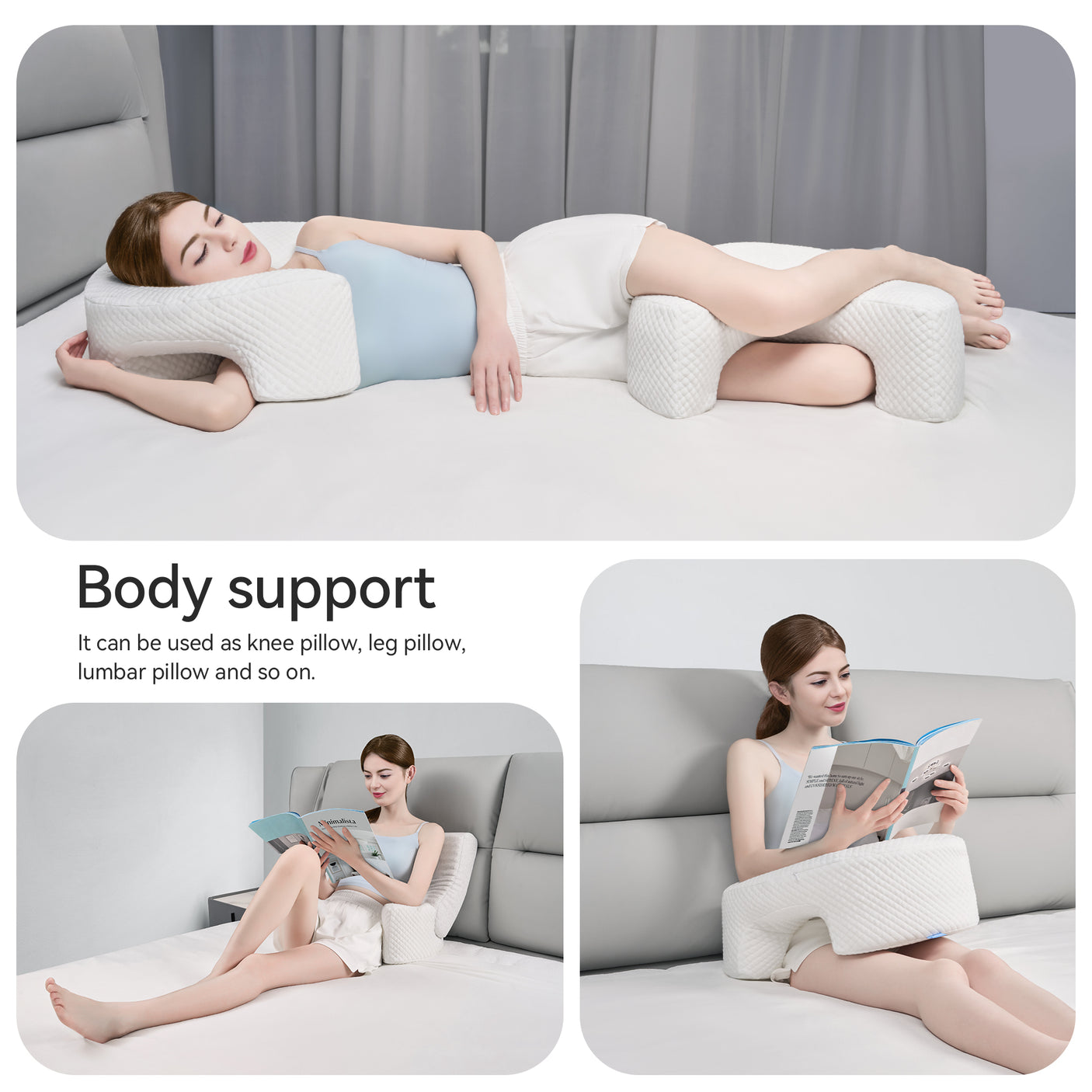 Side Sleeping Pillow with Arm Holes - Ergonomic Memory Foam Pillow for Cervical, Neck, Shoulder & Rotator Cuff Pain Relief - Ideal for Side Sleepers