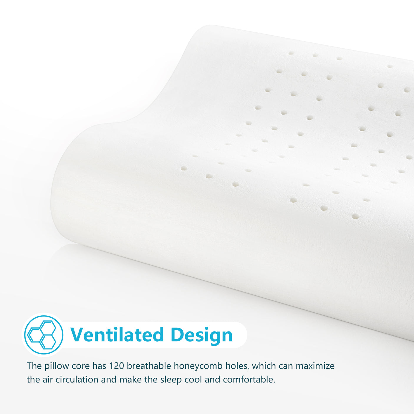 Contour Memory Foam Pillow, Cervical Pillow for Neck Pain Relief, Orthopedic Sleeping Pillows Side, Back and Stomach Sleepers.