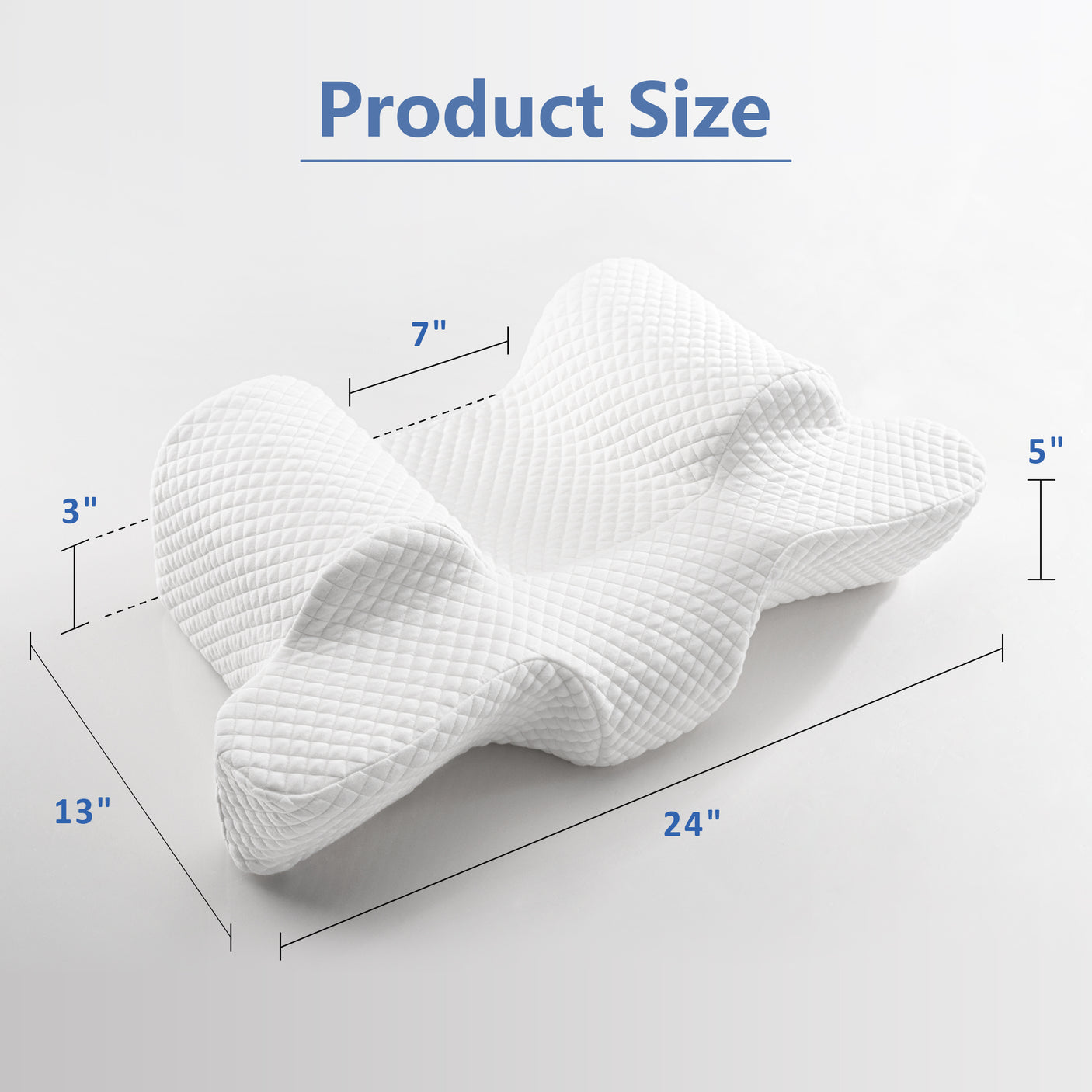 Memory Foam Back Sleep Training Pillow for Keep Head Straight Wrinkle Prevention - Beauty Pillow for Anti Wrinkle & Anti Aging.