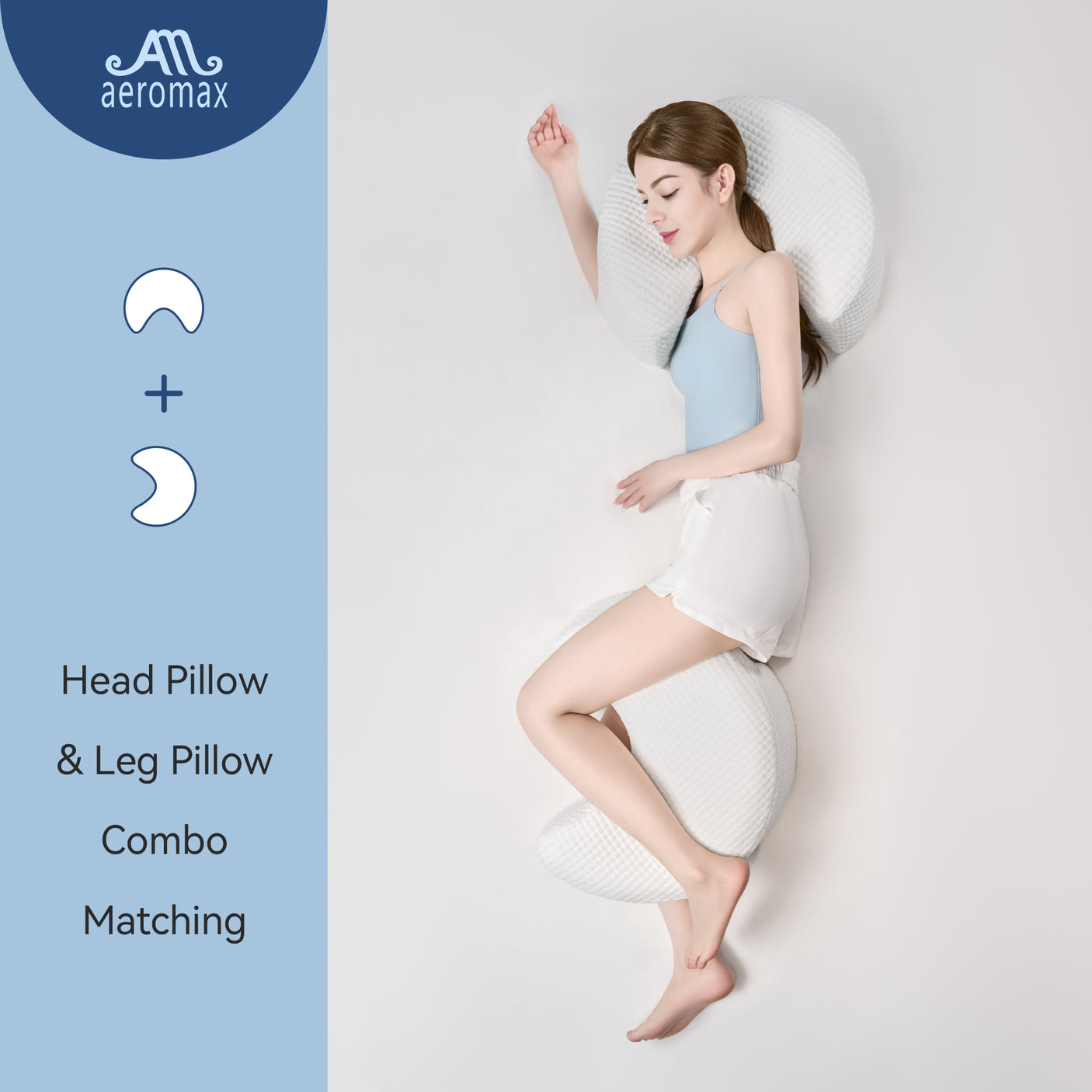 Side Sleeping Pillow with Arm Holes - Ergonomic Memory Foam Pillow for Cervical, Neck, Shoulder & Rotator Cuff Pain Relief - Ideal for Side Sleepers