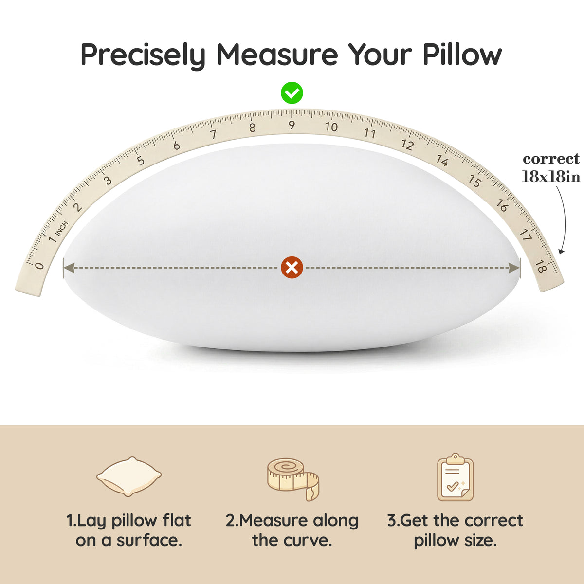 Throw Pillow Memory Foam Pillow Insert - Rectangular Lumbar Support Pillow for Decorative Cushion Bed Couch Sofa - Non-Deforming Over Time