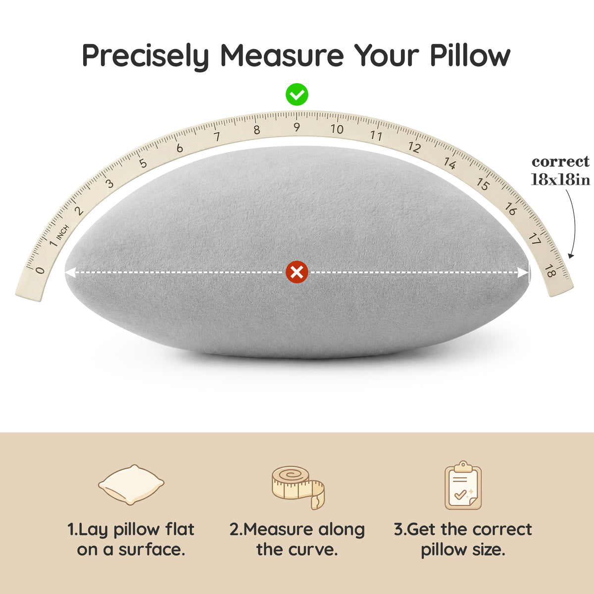 Throw Pillow Memory Foam Pillow Insert - Rectangular Lumbar Support Pillow for Decorative Cushion Bed Couch Sofa - Non-Deforming Over Time