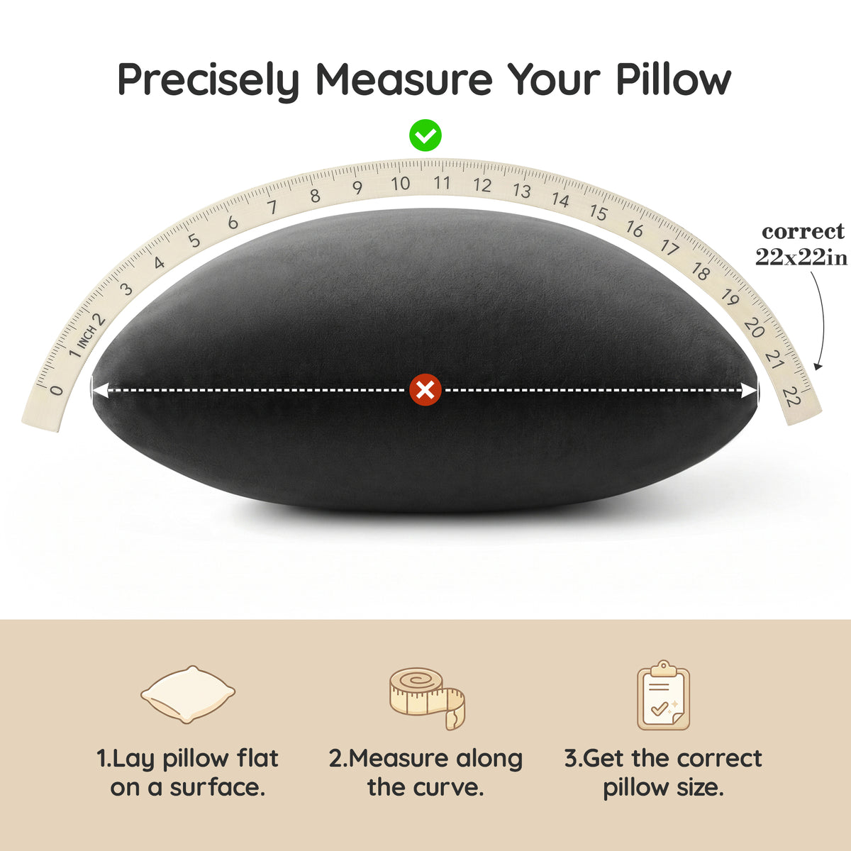 Throw Pillow Memory Foam Pillow Insert - Rectangular Lumbar Support Pillow for Decorative Cushion Bed Couch Sofa - Non-Deforming Over Time