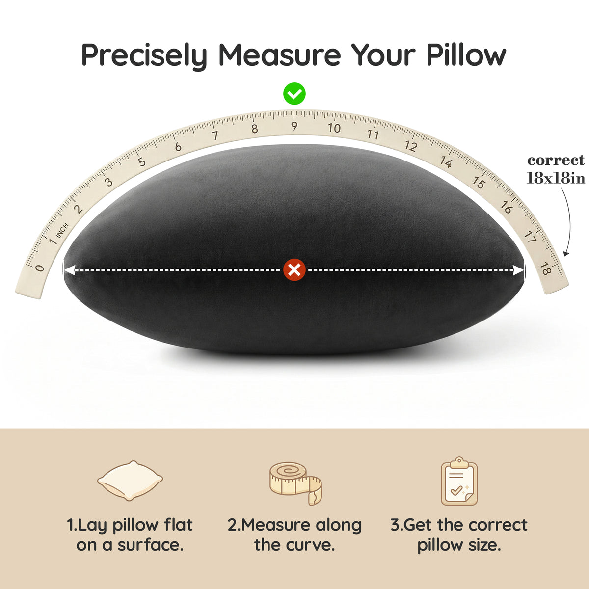 Throw Pillow Memory Foam Pillow Insert - Rectangular Lumbar Support Pillow for Decorative Cushion Bed Couch Sofa - Non-Deforming Over Time