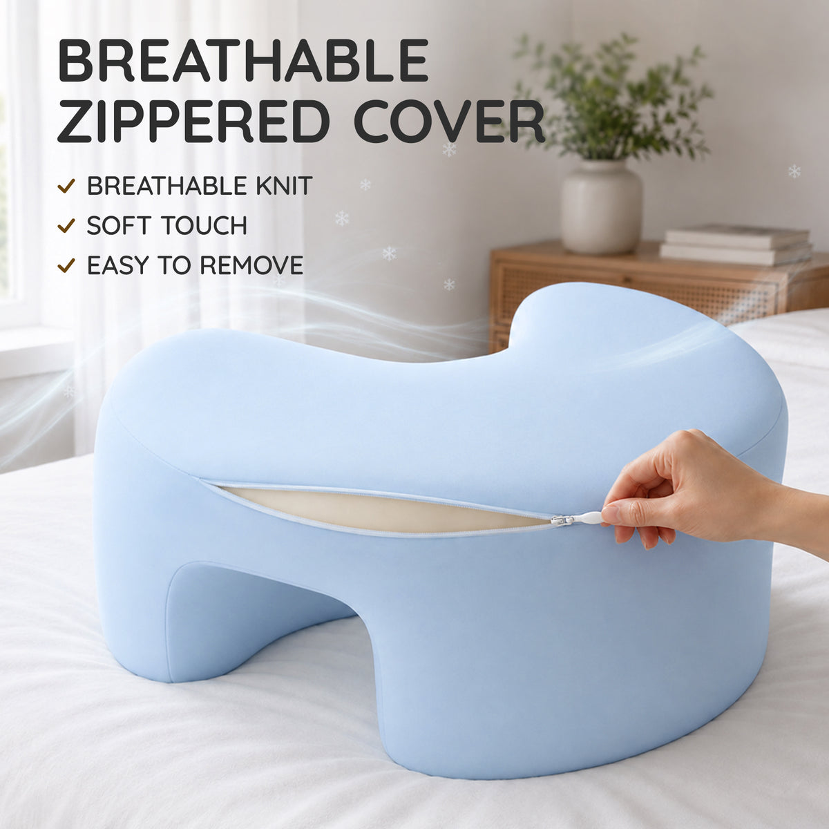 Side Sleeping Pillow with Arm Holes - Ergonomic Memory Foam Pillow for Cervical, Neck, Shoulder & Rotator Cuff Pain Relief - Ideal for Side Sleepers