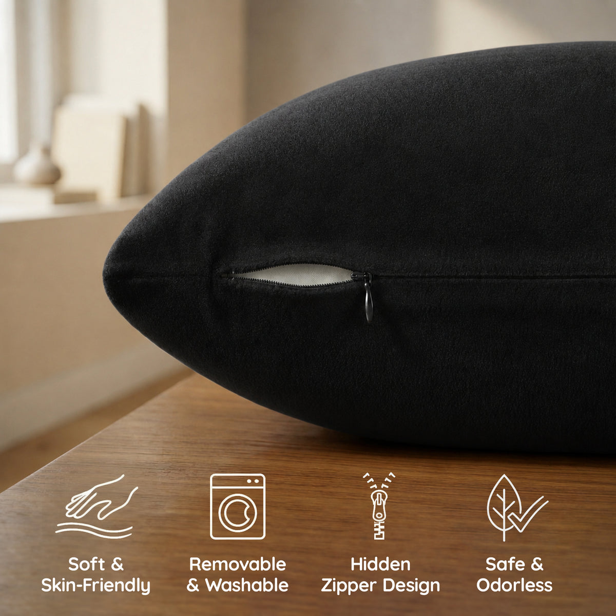 Throw Pillow Memory Foam Pillow Insert - Rectangular Lumbar Support Pillow for Decorative Cushion Bed Couch Sofa - Non-Deforming Over Time