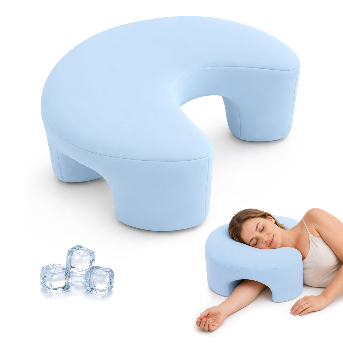 Side Sleeping Pillow with Arm Holes - Ergonomic Memory Foam Pillow for Cervical, Neck, Shoulder & Rotator Cuff Pain Relief - Ideal for Side Sleepers