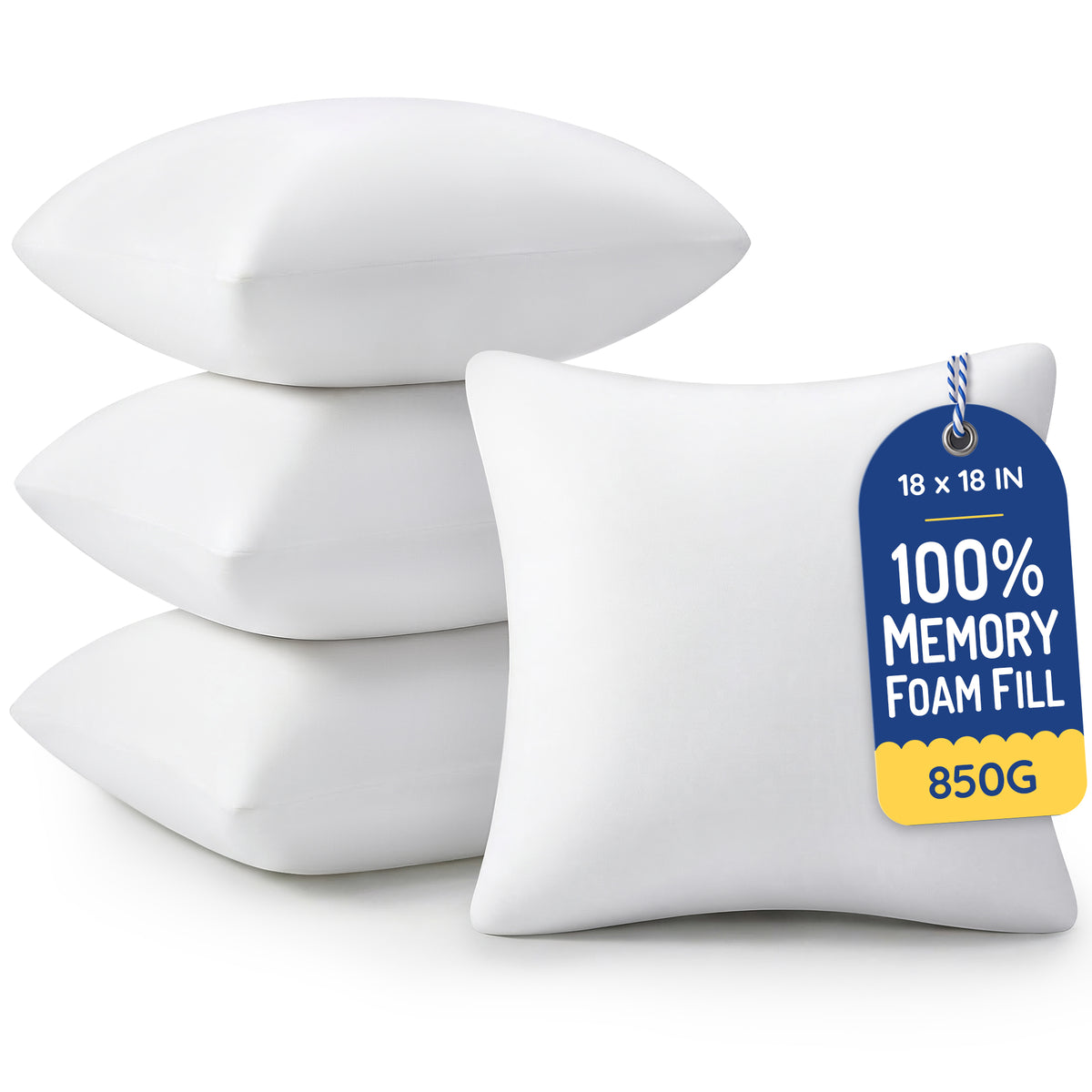 Throw Pillow Memory Foam Pillow Insert - Rectangular Lumbar Support Pillow for Decorative Cushion Bed Couch Sofa - Non-Deforming Over Time