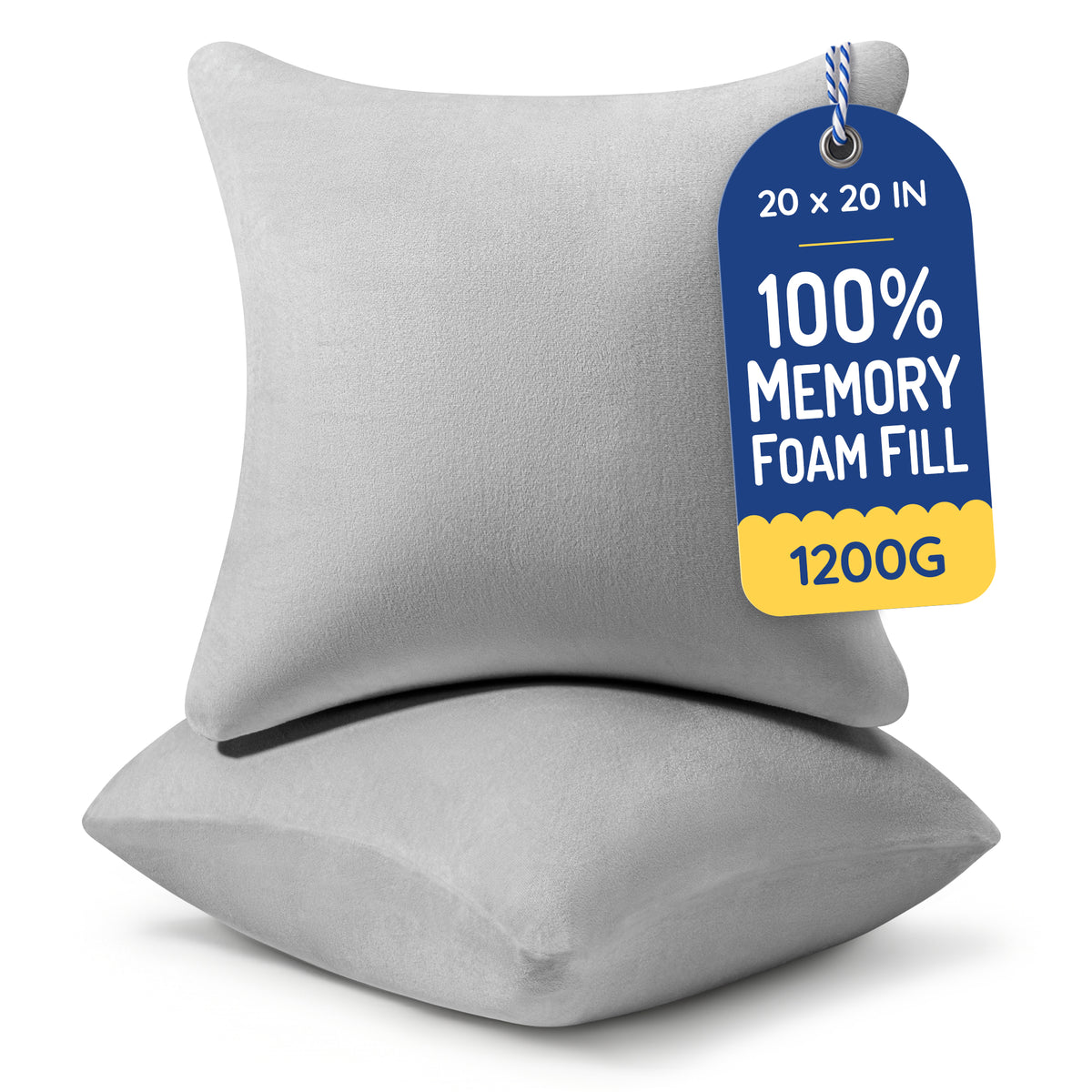 Throw Pillow Memory Foam Pillow Insert - Rectangular Lumbar Support Pillow for Decorative Cushion Bed Couch Sofa - Non-Deforming Over Time