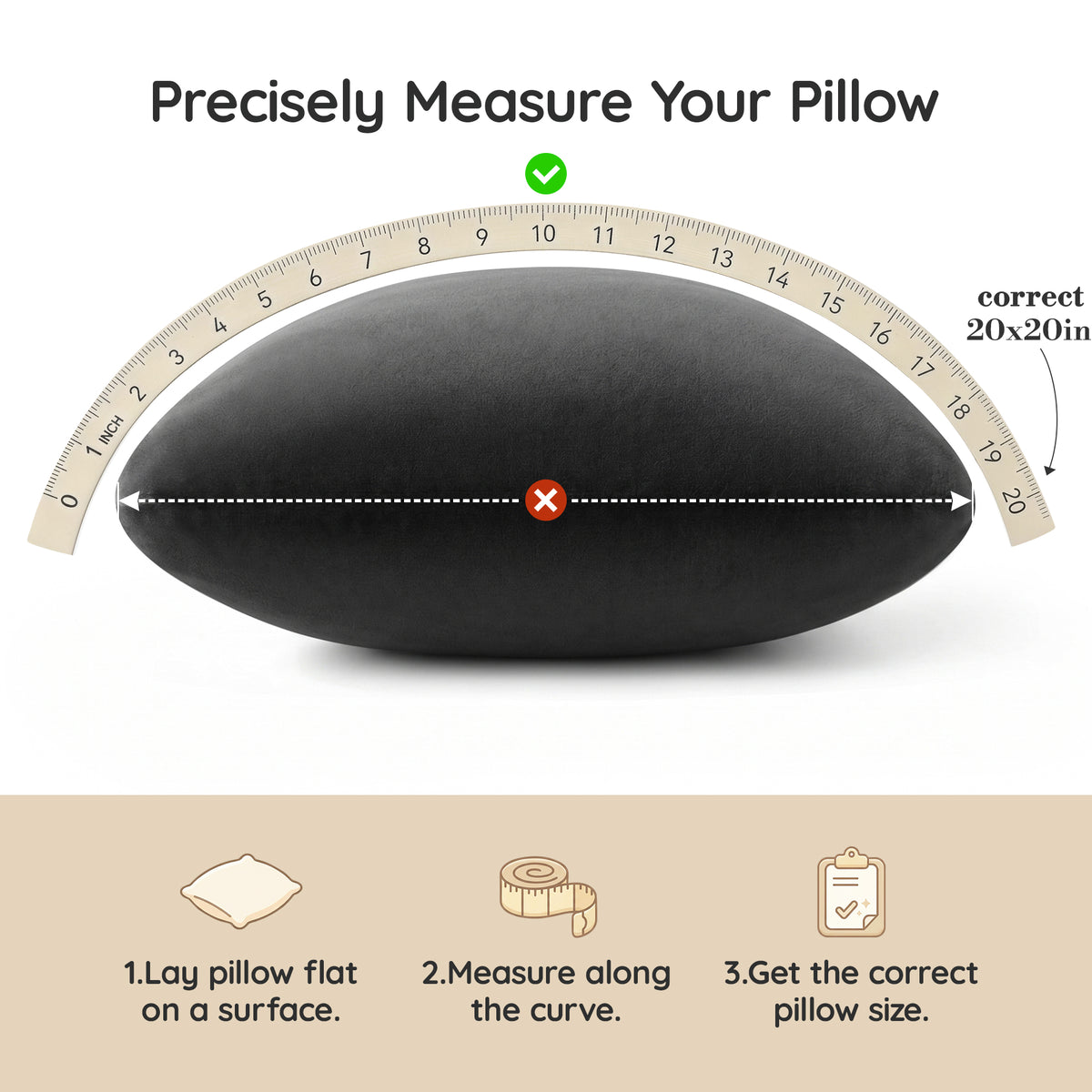 Throw Pillow Memory Foam Pillow Insert - Rectangular Lumbar Support Pillow for Decorative Cushion Bed Couch Sofa - Non-Deforming Over Time