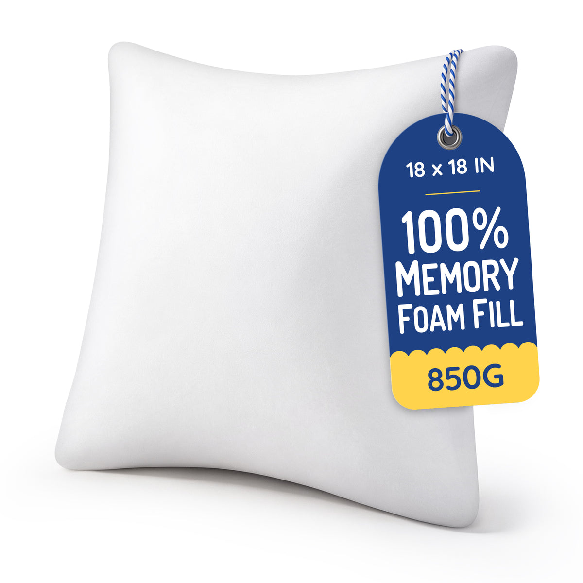 Throw Pillow Memory Foam Pillow Insert - Rectangular Lumbar Support Pillow for Decorative Cushion Bed Couch Sofa - Non-Deforming Over Time