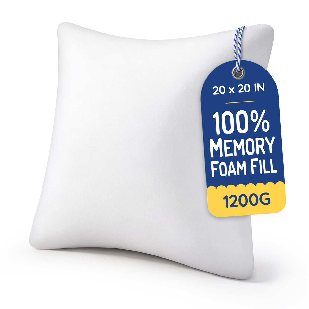 Throw Pillow Memory Foam Pillow Insert - Rectangular Lumbar Support Pillow for Decorative Cushion Bed Couch Sofa - Non-Deforming Over Time