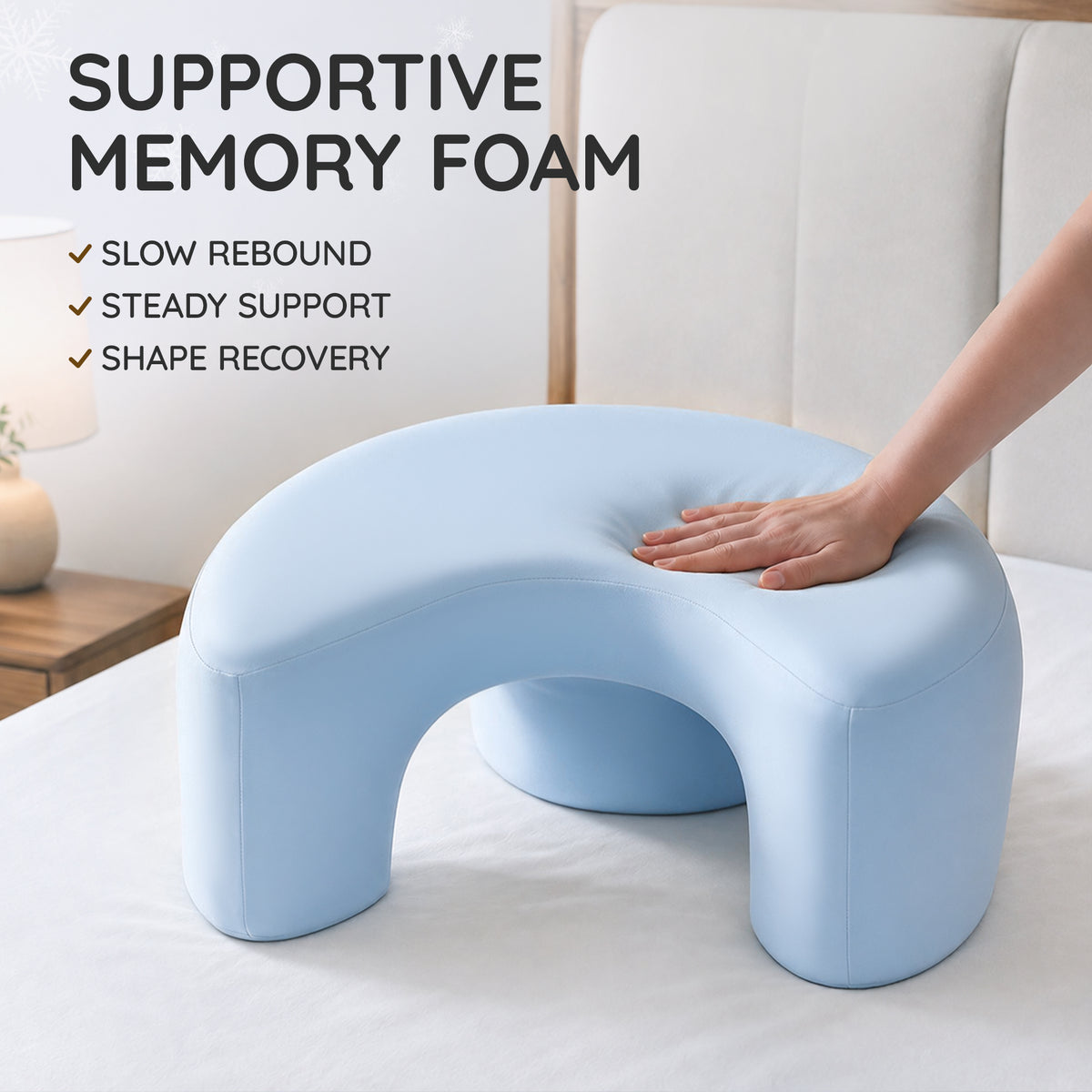 Side Sleeping Pillow with Arm Holes - Ergonomic Memory Foam Pillow for Cervical, Neck, Shoulder & Rotator Cuff Pain Relief - Ideal for Side Sleepers