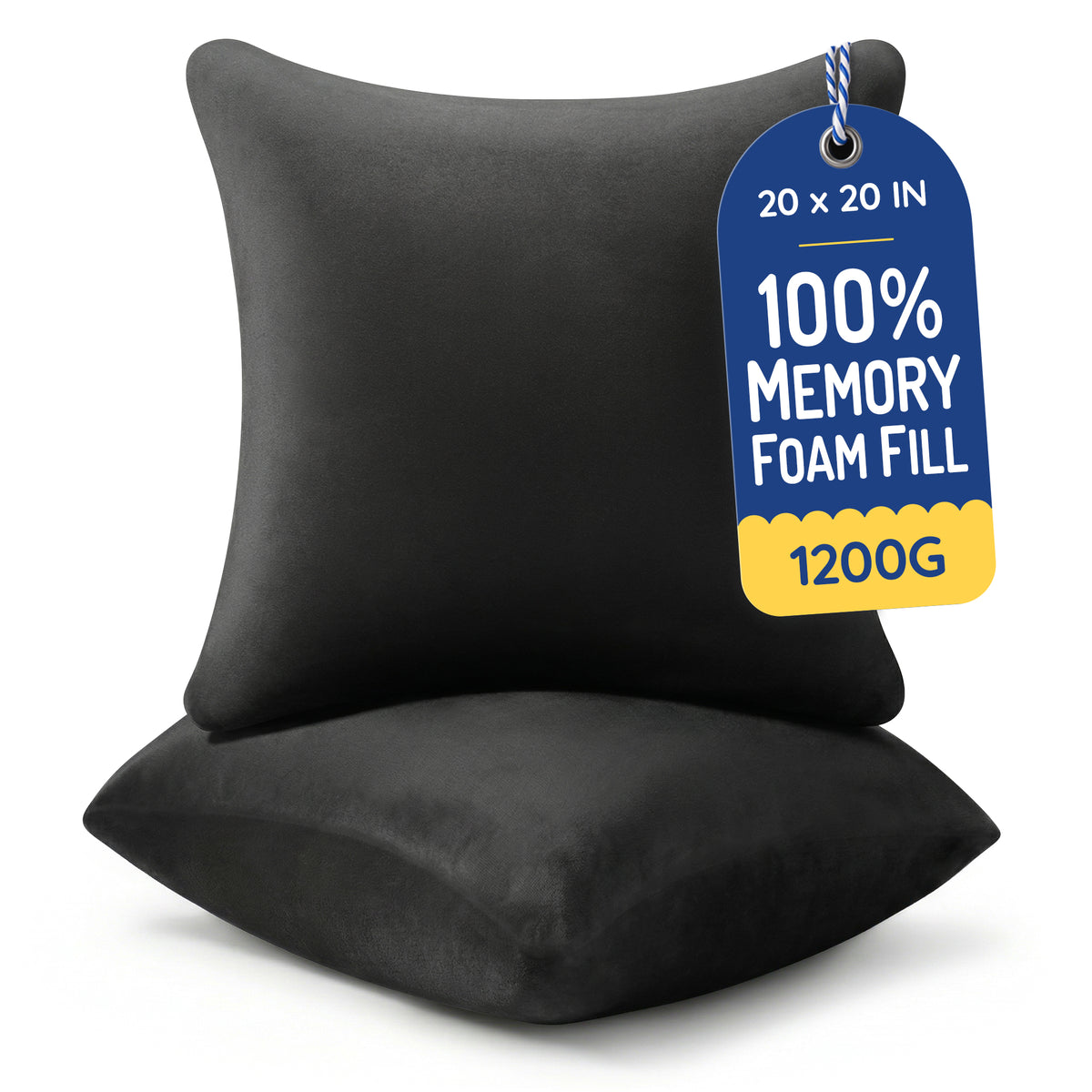 Throw Pillow Memory Foam Pillow Insert - Rectangular Lumbar Support Pillow for Decorative Cushion Bed Couch Sofa - Non-Deforming Over Time